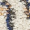 5' X 7' Orange And Ivory Floral Power Loom Area Rug