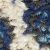 4' X 6' Navy Blue Floral Power Loom Area Rug
