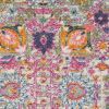 2' X 3' Silver Floral Power Loom Area Rug