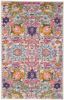 2' X 3' Silver Floral Power Loom Area Rug