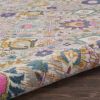 2' X 3' Silver Floral Power Loom Area Rug