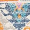 5' X 7' Blue And Pink Ogee Power Loom Area Rug
