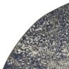 5' Gray And Ivory Round Abstract Power Loom Area Rug