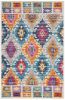 2' X 3' Blue And Pink Ogee Power Loom Area Rug