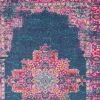 4' X 6' Blue Power Loom Area Rug