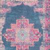 5' X 7' Blue Power Loom Area Rug