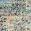 2' X 8' Light Blue Distressed Medallion Runner Rug