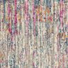 2' X 3' Pink And Ivory Abstract Power Loom Area Rug