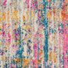 4' X 6' Pink And Ivory Abstract Power Loom Area Rug