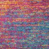 10' Blue And Pink Abstract Power Loom Runner Rug