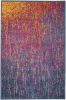 2' X 3' Blue And Pink Abstract Power Loom Area Rug