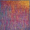 2' X 3' Blue And Pink Abstract Power Loom Area Rug