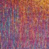 2' X 3' Blue And Pink Abstract Power Loom Area Rug