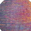 4' Blue And Pink Round Abstract Power Loom Area Rug