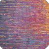 4' Blue And Pink Round Abstract Power Loom Area Rug