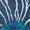 2' X 3' Blue Floral Power Loom Area Rug