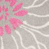 2' X 3' Gray Floral Power Loom Area Rug