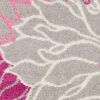 4' X 6' Gray Floral Dhurrie Area Rug