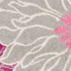 4' X 6' Gray Floral Dhurrie Area Rug