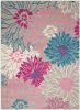 5' X 7' Gray Floral Dhurrie Area Rug