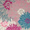 5' X 7' Gray Floral Dhurrie Area Rug