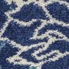 2' X 3' Blue And Ivory Floral Power Loom Area Rug
