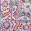 2' X 3' Pink And Gray Power Loom Area Rug