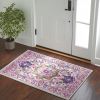 2' X 3' Pink And Gray Power Loom Area Rug