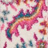 4' X 6' Pink And Gray Power Loom Area Rug