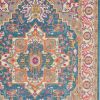 5' X 7' Teal Blue Power Loom Area Rug