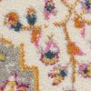 8' Pink And Gray Geometric Dhurrie Runner Rug