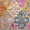 4' X 6' Pink And Gray Geometric Dhurrie Area Rug