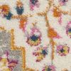 5' X 7' Pink And Gray Geometric Dhurrie Area Rug