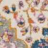 5' X 7' Pink And Gray Geometric Dhurrie Area Rug