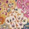7' X 10' Pink And Gray Geometric Dhurrie Area Rug