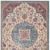 4' X 6' Pink And Green Dhurrie Area Rug