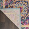4' X 6' Pink And Green Dhurrie Area Rug