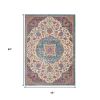 4' X 6' Pink And Green Dhurrie Area Rug