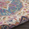 4' Pink And Green Round Dhurrie Area Rug