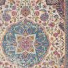 7' X 10' Pink And Green Dhurrie Area Rug