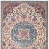 7' X 10' Pink And Green Dhurrie Area Rug