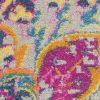8' X 10' Pink And Green Dhurrie Area Rug