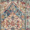2' X 3' Blue And Ivory Power Loom Area Rug
