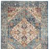 4' X 6' Blue And Ivory Power Loom Area Rug