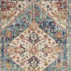 5' X 7' Blue And Ivory Power Loom Area Rug