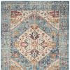 7' X 10' Blue And Ivory Power Loom Area Rug