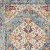 8' X 10' Blue And Ivory Power Loom Area Rug