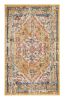 2' X 3' Yellow And Ivory Dhurrie Area Rug