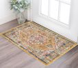 2' X 3' Yellow And Ivory Dhurrie Area Rug