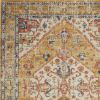 4' X 6' Yellow And Ivory Dhurrie Area Rug